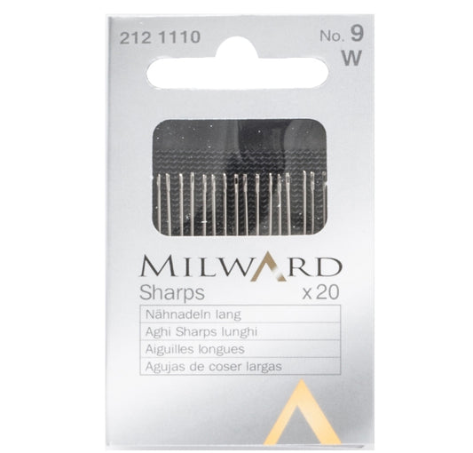 Milward Hand Sewing Needles: Sharps: no.9