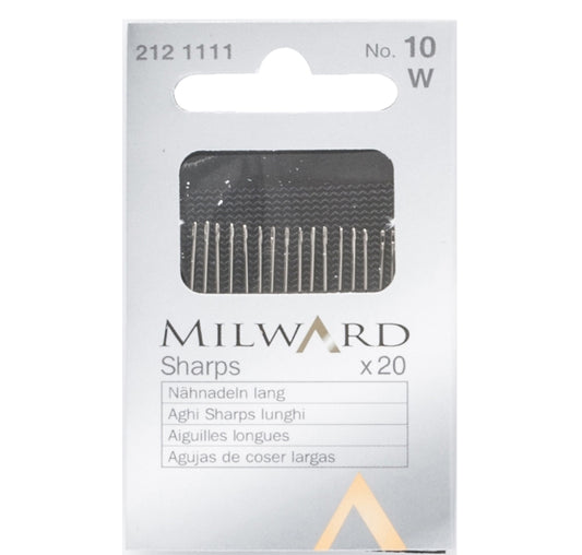 Milward Hand Sewing Needles: Sharps: no.10