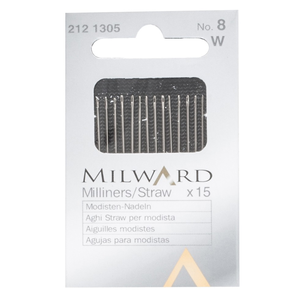 Milward Hand Sewing Needles: Straw/Milliners: no.8