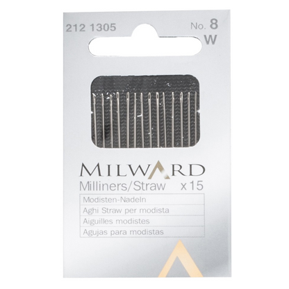 Milward Hand Sewing Needles: Straw/Milliners: no.8