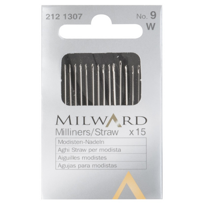 Milward Hand Sewing Needles: Straw/Milliners: no.9