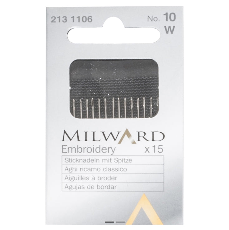 Milward Hand Sewing Embroidery/Crewel Needles, no.10