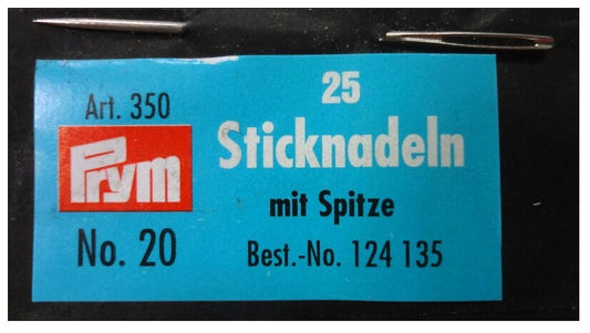 Prym Embroidery Needles With Point, Silver Eye, 5 Variants