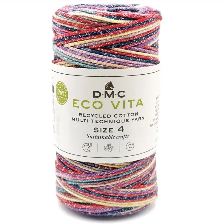 DMC Eco Vita 4 Multicolour Cotton Yarn, 9 colours