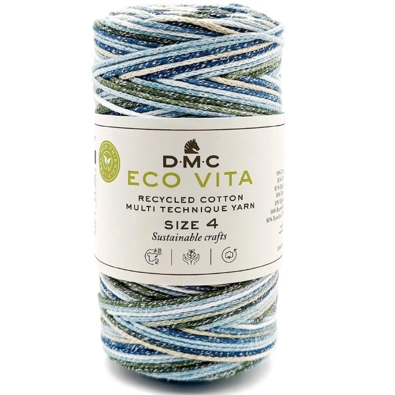 DMC Eco Vita 4 Multicolour Cotton Yarn, 9 colours