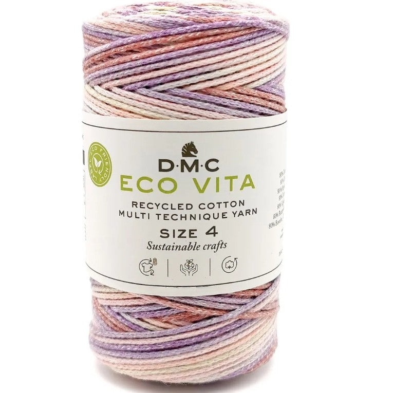 DMC Eco Vita 4 Multicolour Cotton Yarn, 9 colours