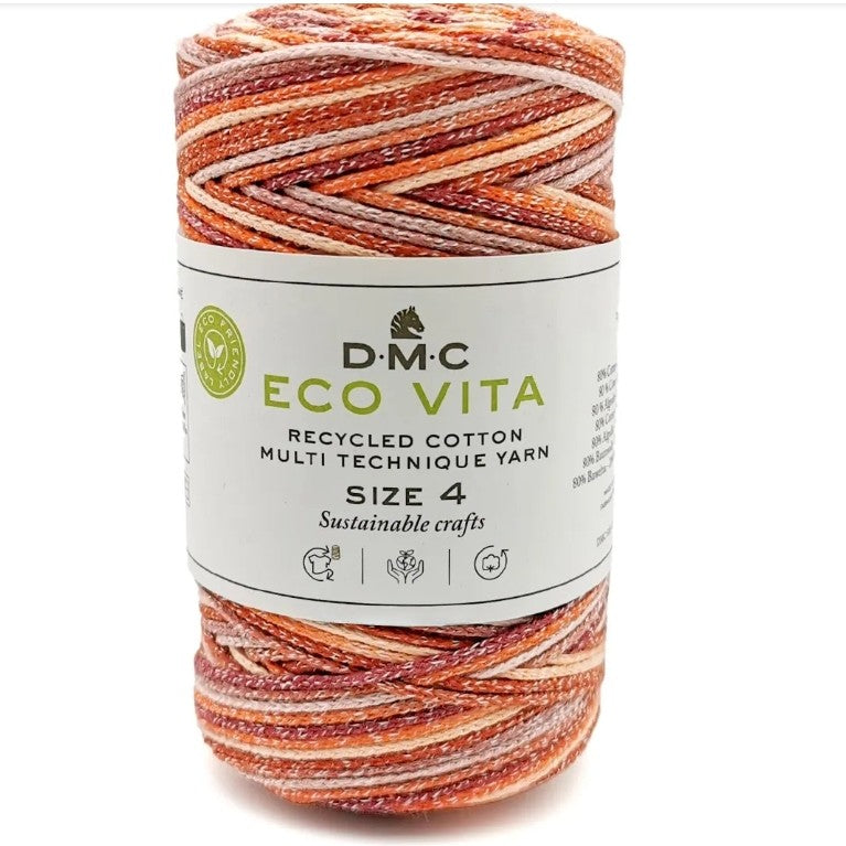 DMC Eco Vita 4 Multicolour Cotton Yarn, 9 colours