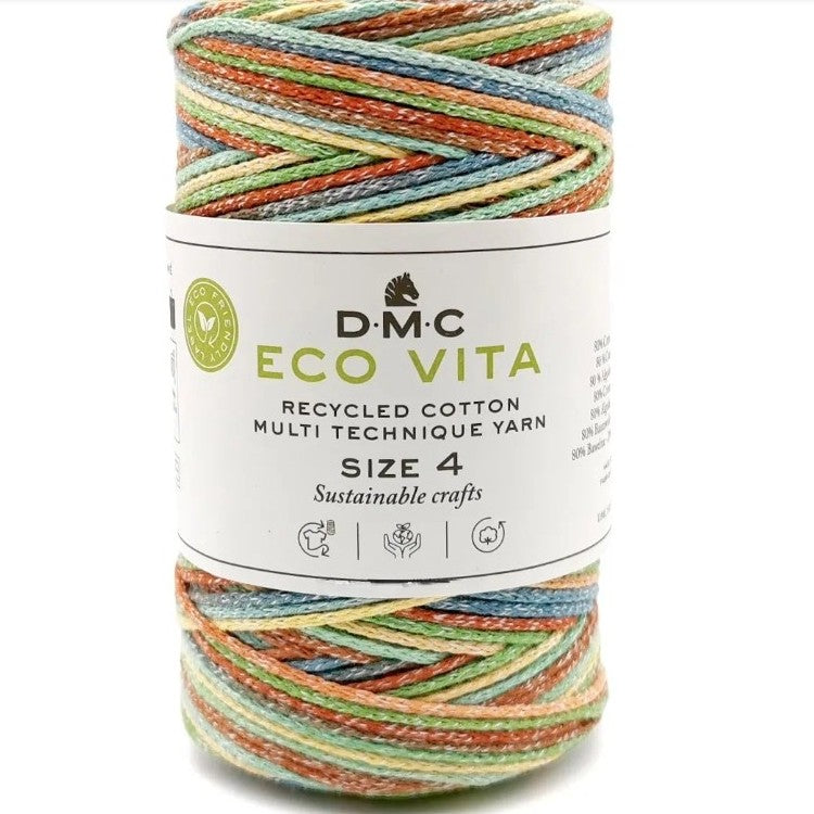 DMC Eco Vita 4 Multicolour Cotton Yarn, 9 colours