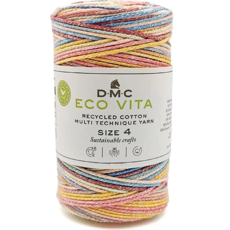 DMC Eco Vita 4 Multicolour Cotton Yarn, 9 colours