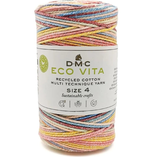 DMC Eco Vita 4 Multicolour Cotton Yarn, 9 colours