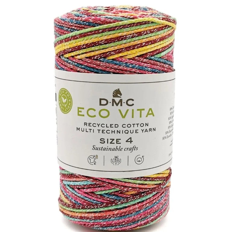 DMC Eco Vita 4 Multicolour Cotton Yarn, 9 colours