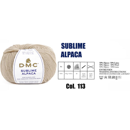 DMC Sublime Alpaca Knitting Yarn, 24 colours