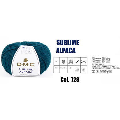 DMC Sublime Alpaca Knitting Yarn, 24 colours
