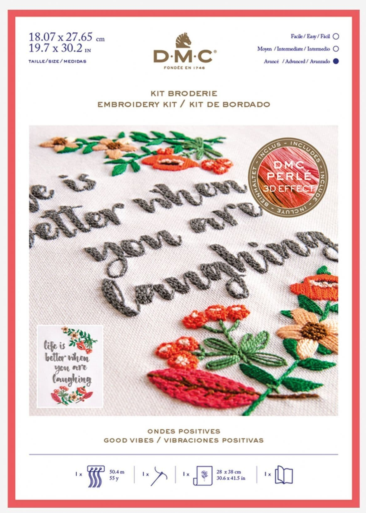 DMC Embroidery Kit - Good Vibes