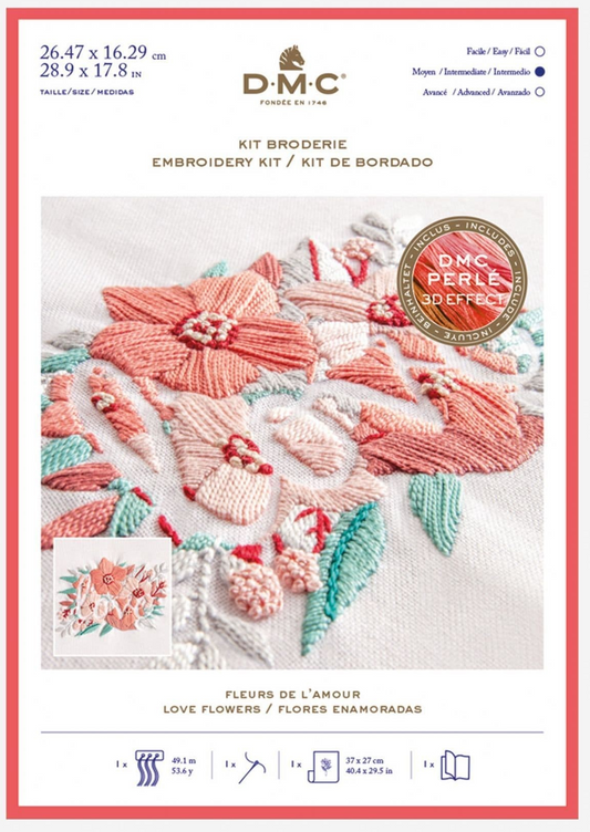 DMC Embroidery Kit - Love Flowers