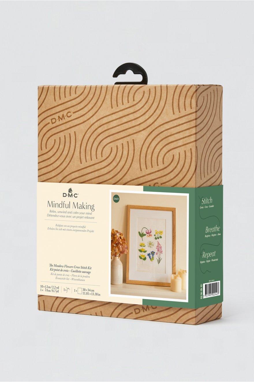 DMC Mindful-making cross stitch Kit - Meadow flowers