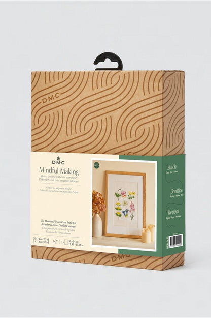 DMC Mindful-making cross stitch Kit - Meadow flowers