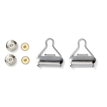 Prym Dungarees/Overall Fittings, 30mm, Silver-coloured