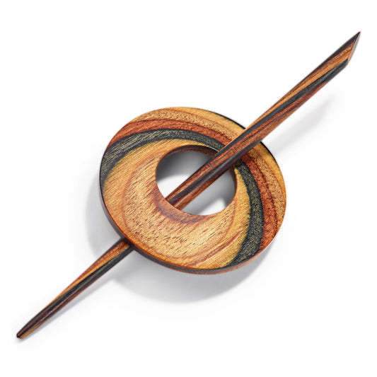 Round décor clasp natural look 48mm