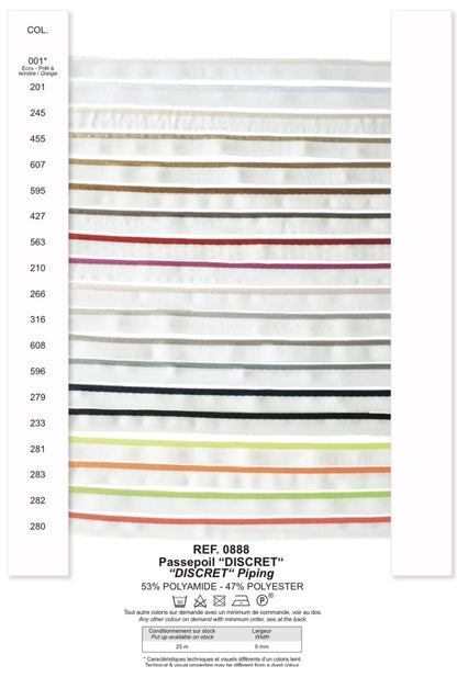 Discret Satin Piping Insertion Cord, 9mm