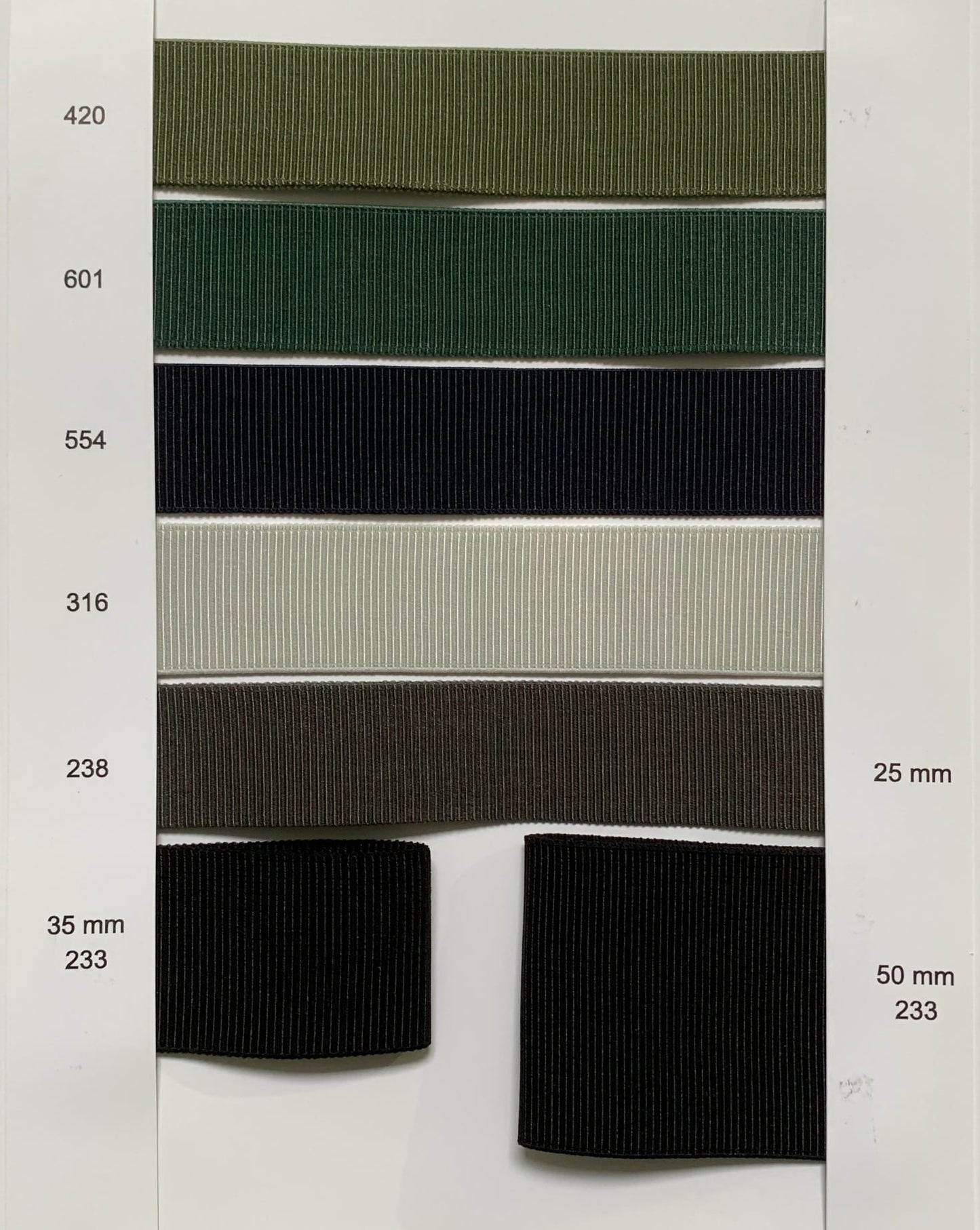 Elastic Gros Grain Ribbon
