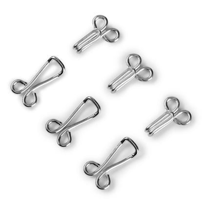 Prym Hooks And Eyes, No. 9, Silver-Coloured