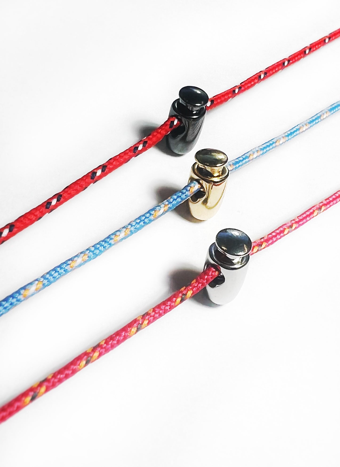 Zamak Cord Toggle, Ø 4mm, 3 Colours