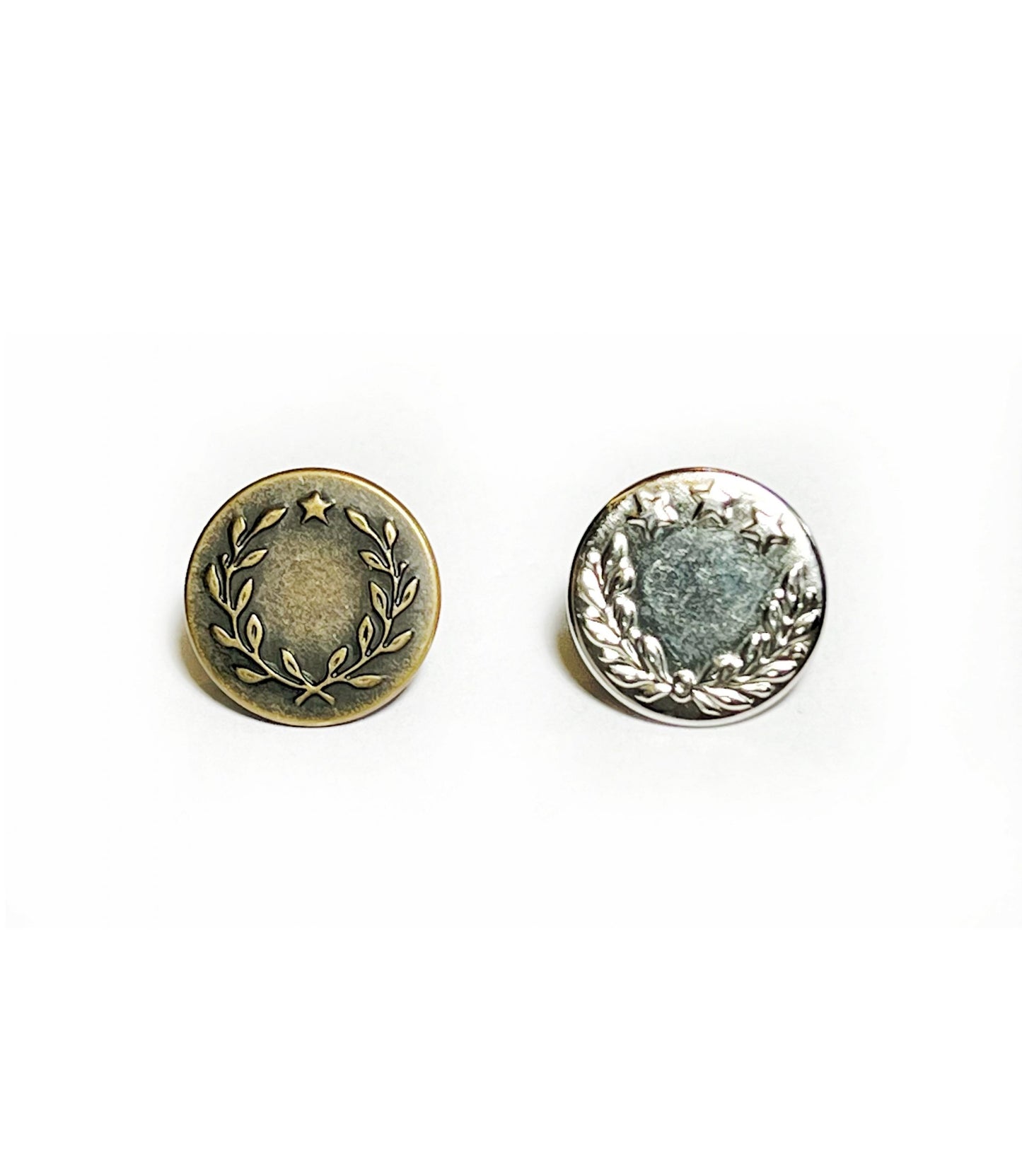 Jeans Buttons + Nails, Laurel Motif