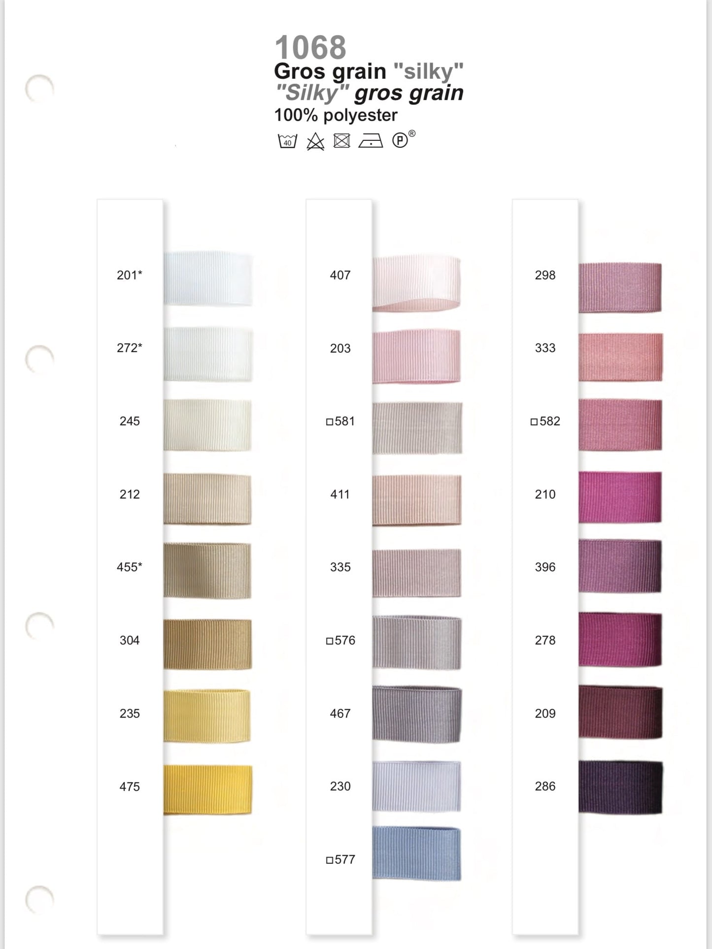 Silky Gros Grain, 3/50 mm, several colours