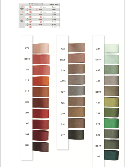 Silky Gros Grain, 3/50 mm, several colours