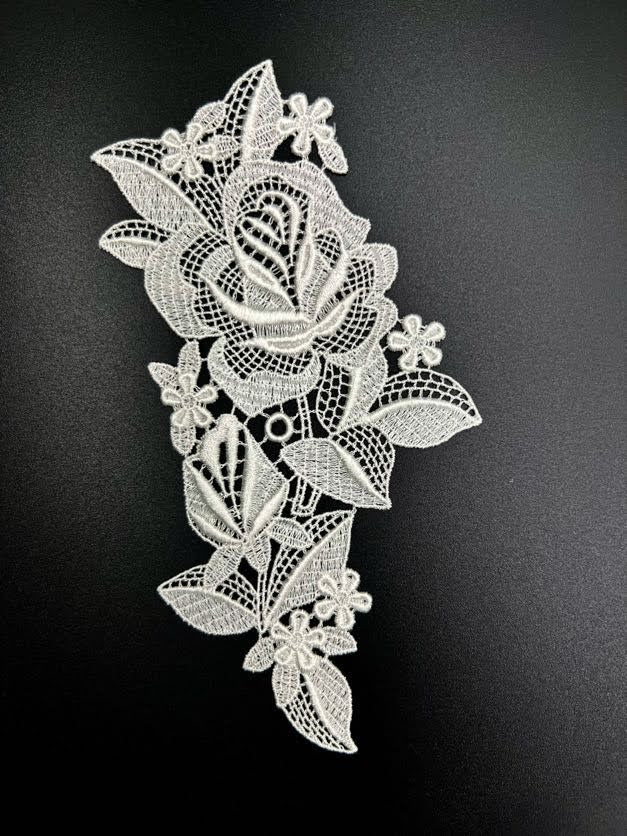 Rose Flower Lace Applique ALFAG Haberdashery