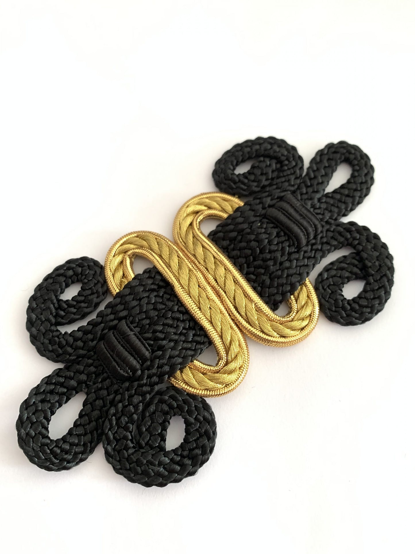 Rayon and metallic gold motif