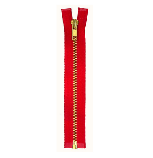 YKK Open Ended Metal Zipper No.5, 40/75cm, 26 Colours-Gold Teeth