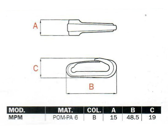 Plastic MPM Snaphook