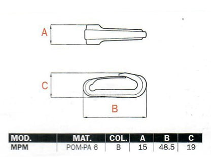 Plastic MPM Snaphook