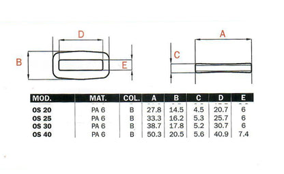 Plastic OS Square Loops