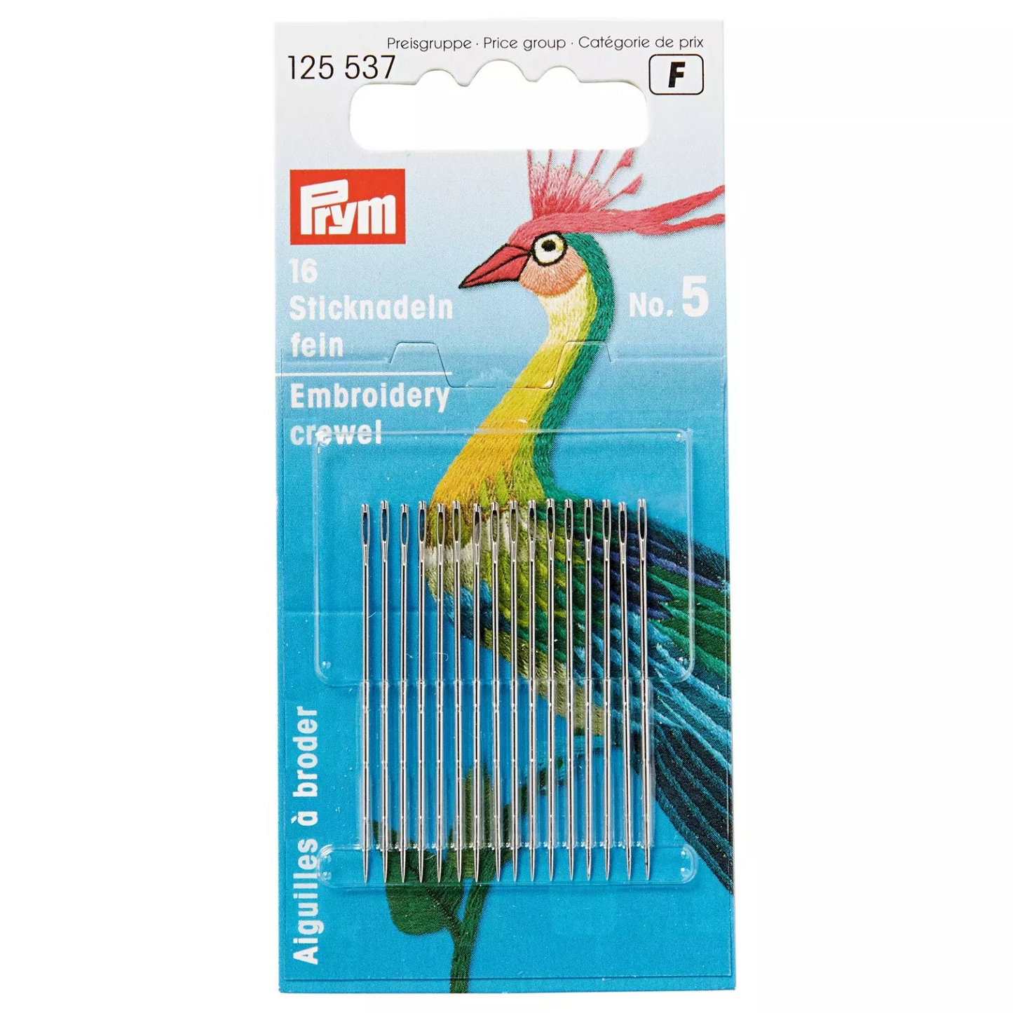 PRYM Embroidery Crewel Needles, No. 5/No. 7