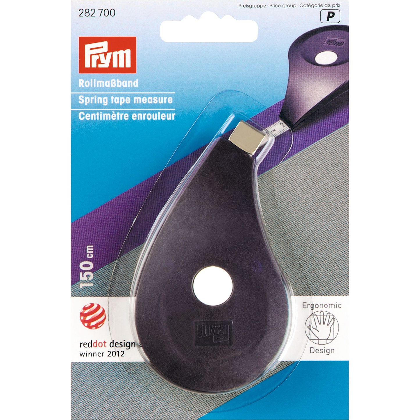 PRYM Spring Tape Measure Ergonomics, 150cm