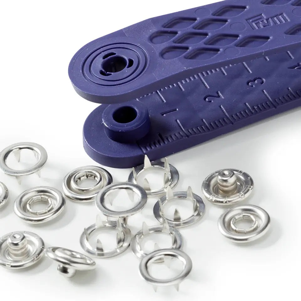Prym Non-sew Press Fastener Jersey, Retaining Ring, 10mm, Silver-coloured