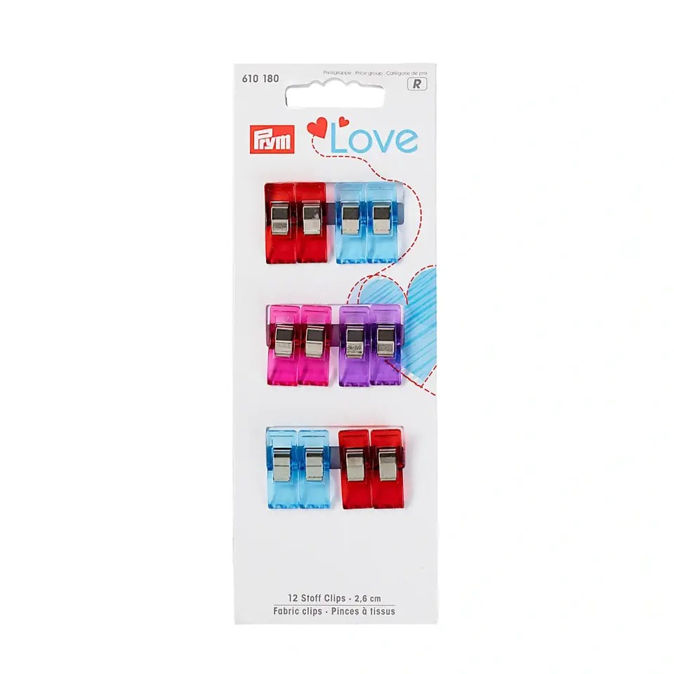PRYM 12 Stoff Clips, 2.6 cm
