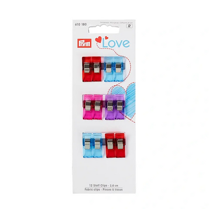 PRYM 12 Stoff Clips, 2.6 cm