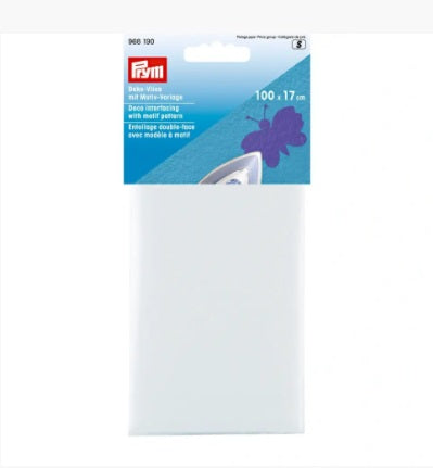 Prym Deco Interfacing With Motifs 100x17cm White 1 Piece