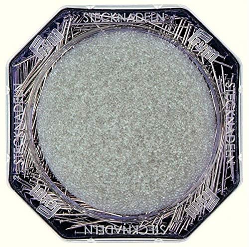 Pins, 0.60 x 30mm, silver-coloured with pin cushion box