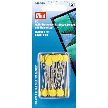 Prym quilter's flat flower pins 50mm