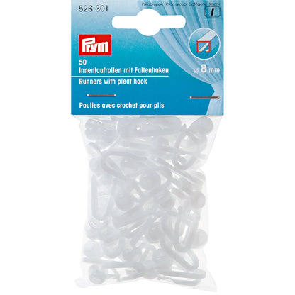8mm Curtain Runners with Pleat Hook