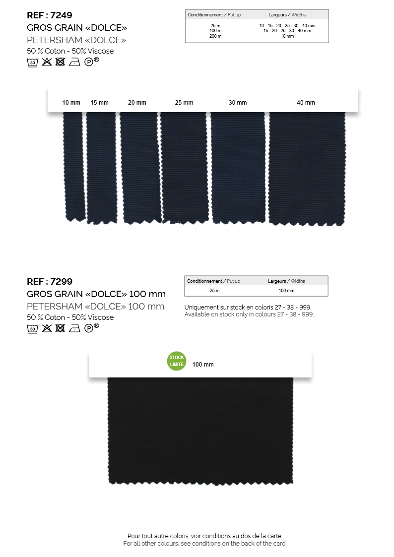 Viscose Gros Grain, 10/40 mm