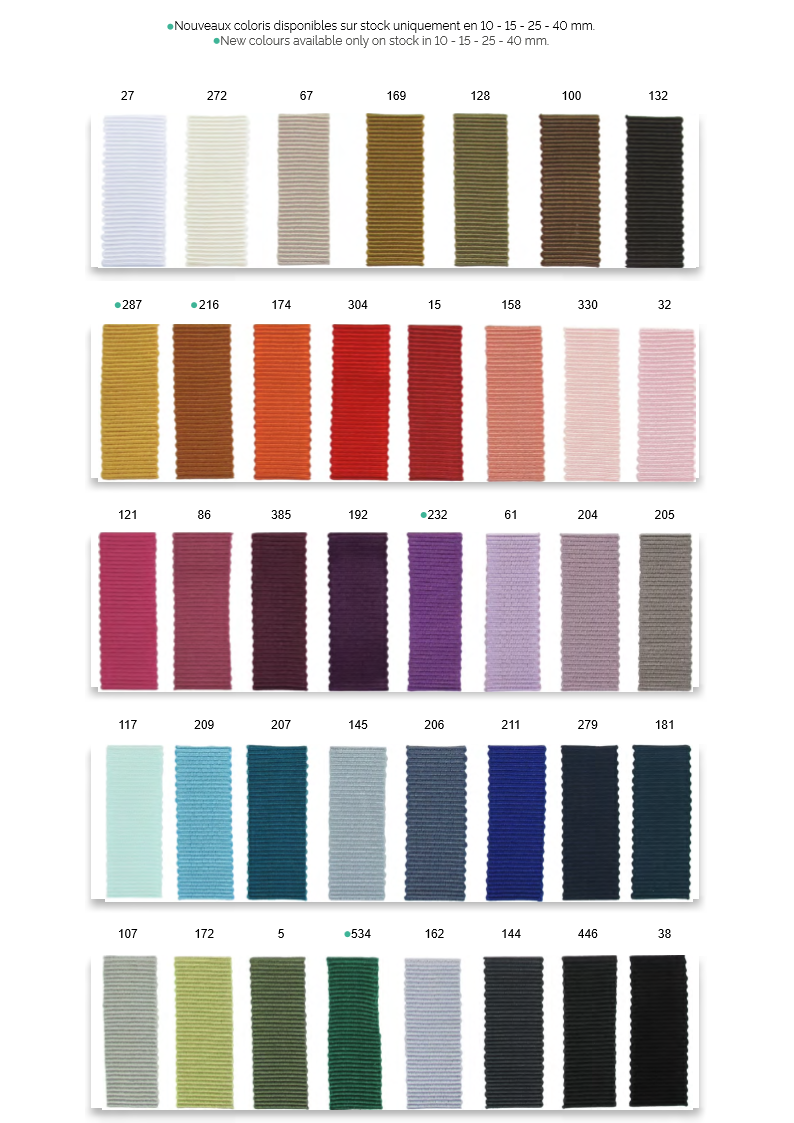 Viscose Gros Grain, 10/40 mm