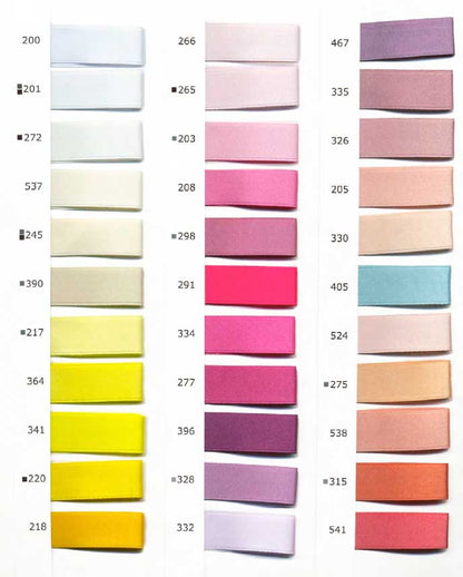 Double Face Satin Ribbon, 3/95mm, several colours