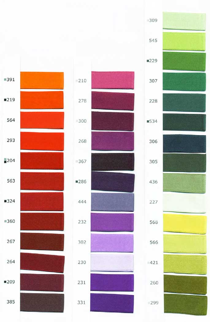 Double Face Satin Ribbon, 3/95mm, several colours