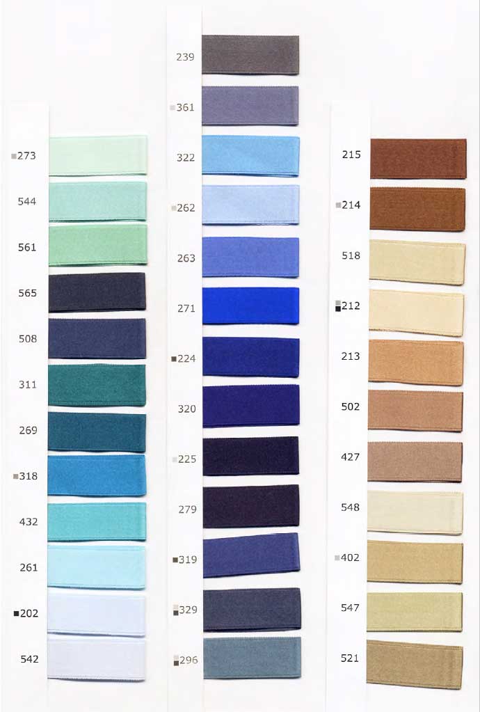 Double Face Satin Ribbon, 3/95mm, several colours